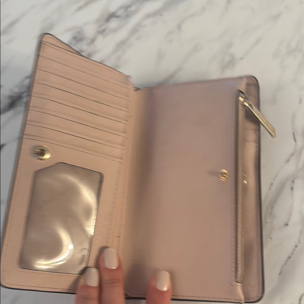Michael Kors Pink Saffiano Leather Wallet - Picture 3 of 6